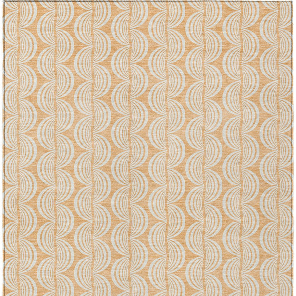 Homeroots 3' Aqua And Beige Ogee Washable Indoor Outdoor Area Rug - Durable, Stylish, And Easy To Maintain 10' X 14' Polyester 601637