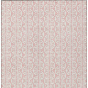 Homeroots 3' Aqua And Beige Ogee Washable Indoor Outdoor Area Rug - Durable, Stylish, And Easy To Maintain 5' X 8' Polyester 601639