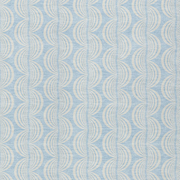 Homeroots 3' Aqua And Beige Ogee Washable Indoor Outdoor Area Rug - Durable, Stylish, And Easy To Maintain 10' X 14' Polyester 601655