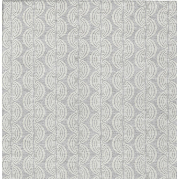Homeroots 3' Aqua And Beige Ogee Washable Indoor Outdoor Area Rug - Durable, Stylish, And Easy To Maintain 3' X 5' Polyester 601656