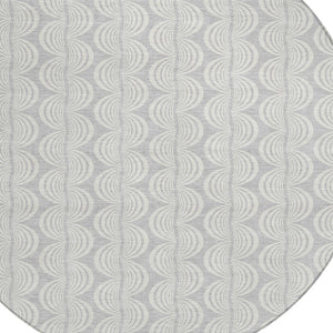 Homeroots 3' Aqua And Beige Ogee Washable Indoor Outdoor Area Rug - Durable, Stylish, And Easy To Maintain 8' Round Polyester 601658