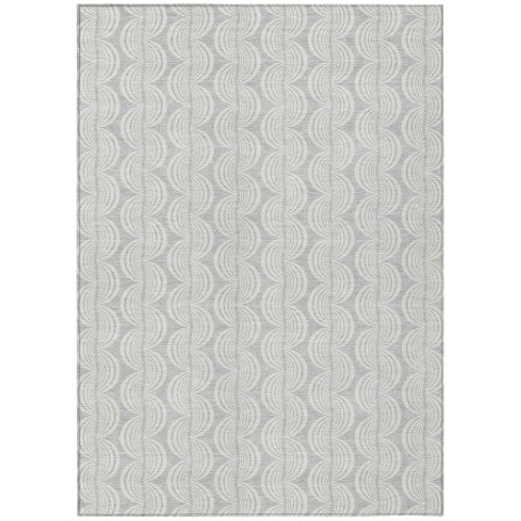 Homeroots 3' Aqua And Beige Ogee Washable Indoor Outdoor Area Rug - Durable, Stylish, And Easy To Maintain 9' X 12' Polyester 601660