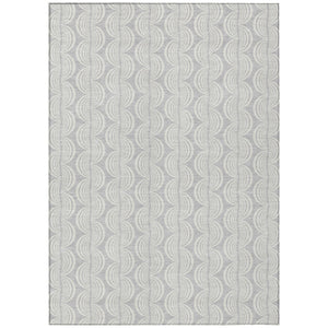 Homeroots 3' Aqua And Beige Ogee Washable Indoor Outdoor Area Rug - Durable, Stylish, And Easy To Maintain 10' X 14' Polyester 601661