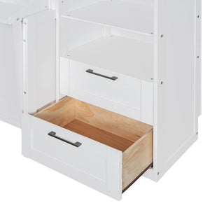 HomeRoots White Wood Queen Murphy Bed – Stylish Space-Saving Design for Small Rooms & Guest Accommodations 601679