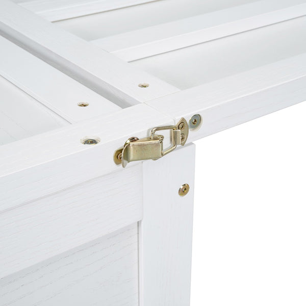 HomeRoots White Wood Full Murphy Bed with USB Port - Stylish Space-Saving Solution for Small Rooms & Studios 601681