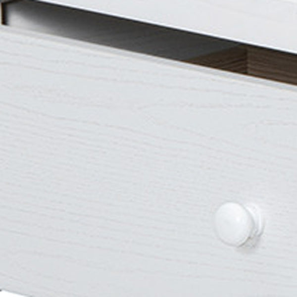 HomeRoots White Wood Queen Murphy Bed - Space-Saving Design with USB Port, Stylish & Functional for Small Rooms 601684