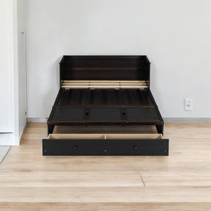 HomeRoots Espresso Wood Queen Murphy Bed with USB Charging – Stylish Space-Saving Design for Modern Living 601685