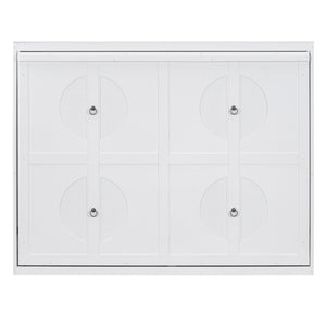 HomeRoots White Wood Queen Murphy Bed with USB Charging - Stylish, Space-Saving Design for Versatile Living Spaces 601689