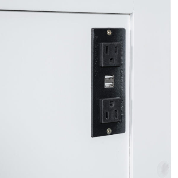 HomeRoots White Wood Queen Murphy Bed with USB Charging - Stylish, Space-Saving Design for Versatile Living Spaces 601689