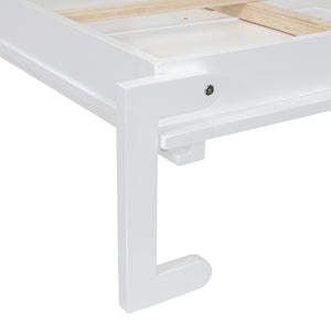 HomeRoots White Wood Queen Murphy Bed with USB Charging - Stylish, Space-Saving Design for Versatile Living Spaces 601689