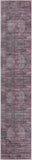 Unique Loom Mangata Melissa Machine Made Border Rug Red and Black, Orange/Ivory/Gray 2' 7" x 13' 1"