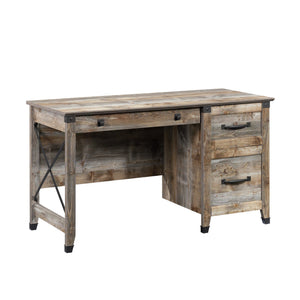 English Elm Desk, Stylish Brown Finish With Ample Storage And Spacious Surface For Home Office Or Study Use B356P402619