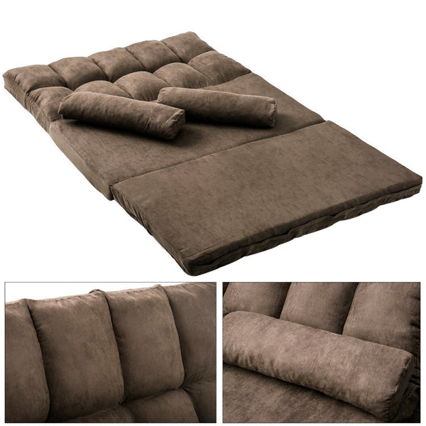 HomeRoots 71" Convertible Futon Sofa Chaise - Modern Armless Design for Small Spaces, Easy Comfort & Style 601953