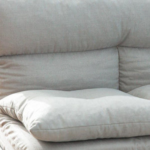 HomeRoots 77" Convertible Futon Sofa Chaise - Modern Beige Upholstered Design for Stylish Living & Comfort 601954