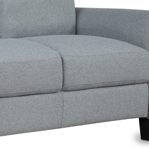 HomeRoots 54" Compact Gray Sofa with Stain-Resistant Fabric & Black Legs - Perfect for Small Spaces & Cozy Seating 601956