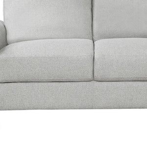 HomeRoots 54" Contemporary Light-Gray Sofa with Sturdy Black Legs – Perfect for Small Spaces and Cozy Living! 601957