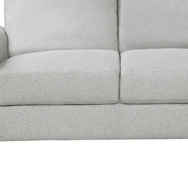 HomeRoots 54" Contemporary Light-Gray Sofa with Sturdy Black Legs – Perfect for Small Spaces and Cozy Living! 601957