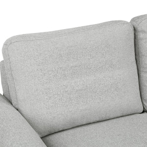 HomeRoots 54" Contemporary Light-Gray Sofa with Sturdy Black Legs – Perfect for Small Spaces and Cozy Living! 601957