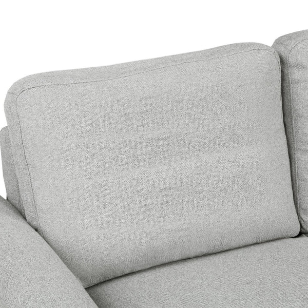 HomeRoots 54" Contemporary Light-Gray Sofa with Sturdy Black Legs – Perfect for Small Spaces and Cozy Living! 601957