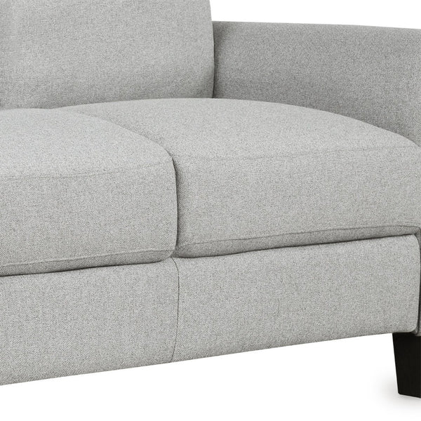 HomeRoots 54" Contemporary Light-Gray Sofa with Sturdy Black Legs – Perfect for Small Spaces and Cozy Living! 601957