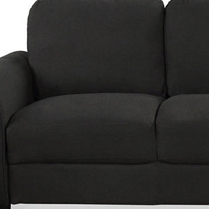 HomeRoots 76" Modern Sofa with Black Legs - Comfortable Seating for 3, Stain-Resistant Fabric & Stylish Design 601958