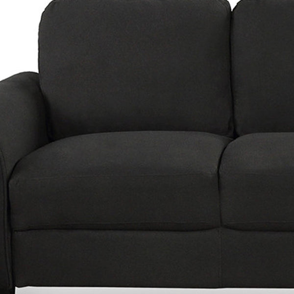 HomeRoots 76" Modern Sofa with Black Legs - Comfortable Seating for 3, Stain-Resistant Fabric & Stylish Design 601958
