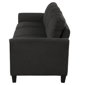 HomeRoots 76" Modern Sofa with Black Legs - Comfortable Seating for 3, Stain-Resistant Fabric & Stylish Design 601958