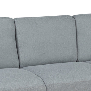 HomeRoots 76" Sleek Gray Sofa with Black Legs – Modern, Stain-Resistant Upholstery for Stylish Comfort & Durability 601959