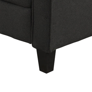 HomeRoots 31" Modern Sofa with Stain-Resistant Upholstery, Black Legs, and Compact Design for Small Spaces 601961