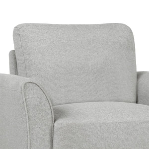 HomeRoots 31" Modern Compact Sofa in Light Gray with Black Legs - Stain-Resistant, Stylish Comfort for Any Space 601963