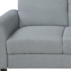 HomeRoots Two Piece Gray Fabric Seating Set for Five - Chic, Space-Saving Comfort for Modern Living Rooms 601972