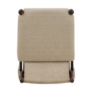 Shaynah Upholstered Dining Chair Rubberwood Frame Linen Fabric Walnut Finish