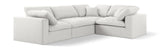 Serene Cream Linen Textured Fabric Modular Sectional 601Cream-Sec4C Meridian Furniture