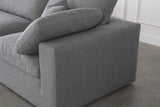 Serene Grey Linen Textured Fabric Modular Sectional 601Grey-Sec4C Meridian Furniture