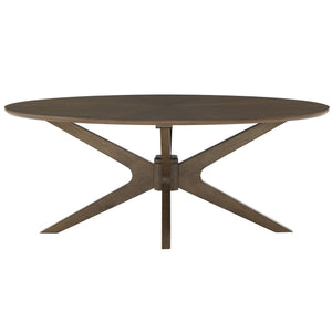 Homelegance Shaynah Round Walnut Sunburst Veneer Coffee Table Mid-century Living Room 601WN-30