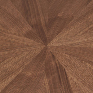 Shaynah Oval Walnut Veneer Pedestal Dining Table Mid-century Seats Four