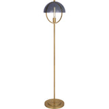 Robert Abbey Mavisten Edition Copernica Floor Lamp LACQUERED BURNISHED BRASS Smoked Glass