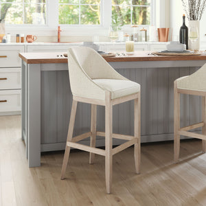 Zuo Modern Calmo Barstool Beige - Modern Design Meets Functionality With Premium Comfort For Your Home Space Beige 100% Polyester,Plywood,Solid Ash Wood 110647-zuo-modern
