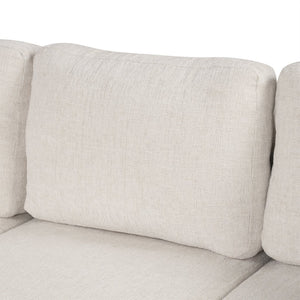 English Elm 101.2" Modular Chenille Sectional Sofa with Tufted Cushions and Deep Seating for Living Room Beige N719S001934A