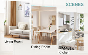 English Elm Table And Chair Set - Elegant White And Gold Dining Furniture With Comfortable Pu Seats, 6 Chairs W1151S04345-GIGA