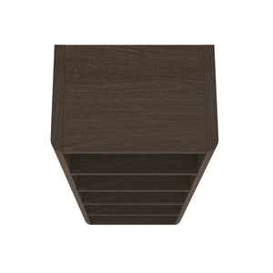 English Elm Rivington 28" Open Bookcase Dark Walnut — 5-Tier Adjustable Shelves, Modern Wood Grain Storage B365P398312