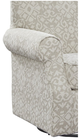Fusion Blair Elegant Swivel Chair In Cream - Durable Linen, Reversible Cushion, Stylish Statement Piece Cream S ,84% Polypropylene,16% Polyester 602-s Aristocrat Linen
