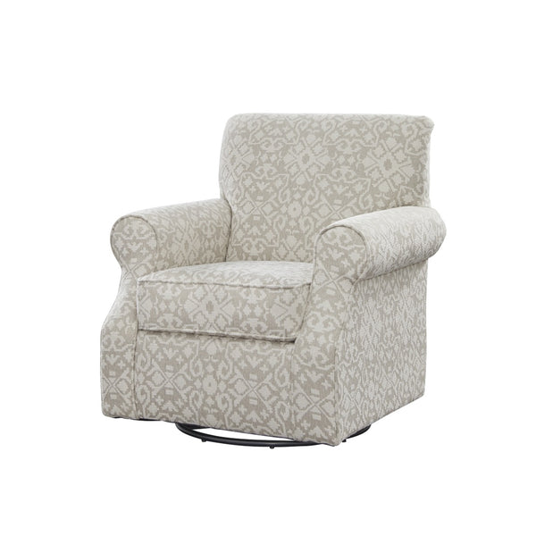 Fusion Blair Elegant Swivel Chair In Cream - Durable Linen, Reversible Cushion, Stylish Statement Piece Cream S ,84% Polypropylene,16% Polyester 602-s Aristocrat Linen
