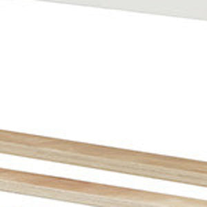 HomeRoots White Wood Twin Bed Frame - Timeless Design, Durable Construction, Ideal for Cozy Spaces & Guests 602022