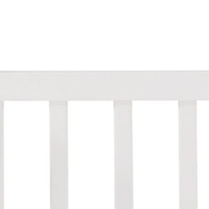 HomeRoots White Wood Full House Bed – Modern Platform Design, Durable Slats, Sleek Look for Stylish Bedrooms 602023