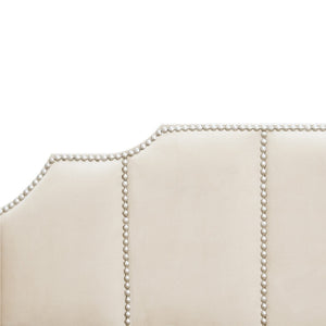 HomeRoots Beige Upholstered Twin Bed Frame - Modern Design, Durable Support, Perfect for Guest & Kids' Rooms 602025