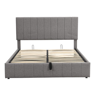 HomeRoots Gray Tufted Upholstered Queen Bed Frame - Elegant Modern Design, Cozy Comfort, Sturdy Support System 602039