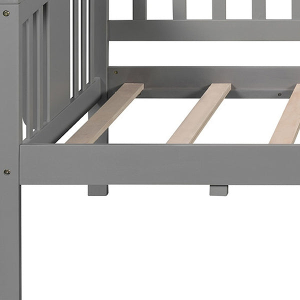 HomeRoots Gray Wood Twin Day Bed - Versatile Sofa & Bed Combo for Guest Rooms, Living Spaces, or Offices 602067