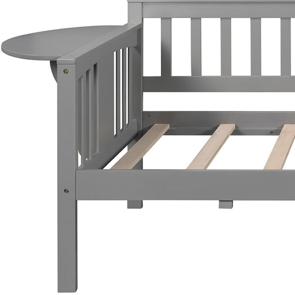HomeRoots Gray Wood Twin Day Bed - Versatile Sofa & Bed Combo for Guest Rooms, Living Spaces, or Offices 602067