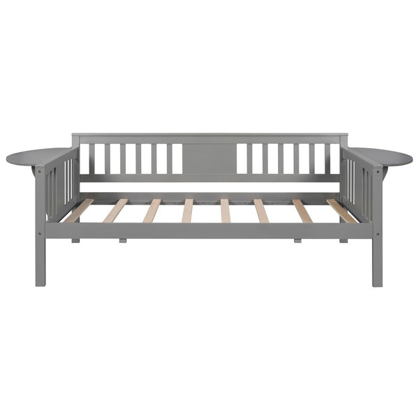 HomeRoots Gray Wood Twin Day Bed - Versatile Sofa & Bed Combo for Guest Rooms, Living Spaces, or Offices 602067
